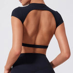 Load image into Gallery viewer, Jemi - Top sportowy Czarny
