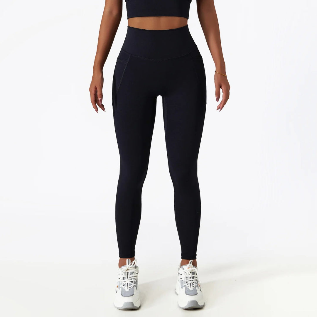 Luni - Legginsy sportowe Czarny