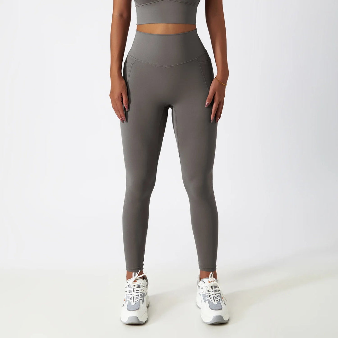 Luni - Legginsy sportowe Szary