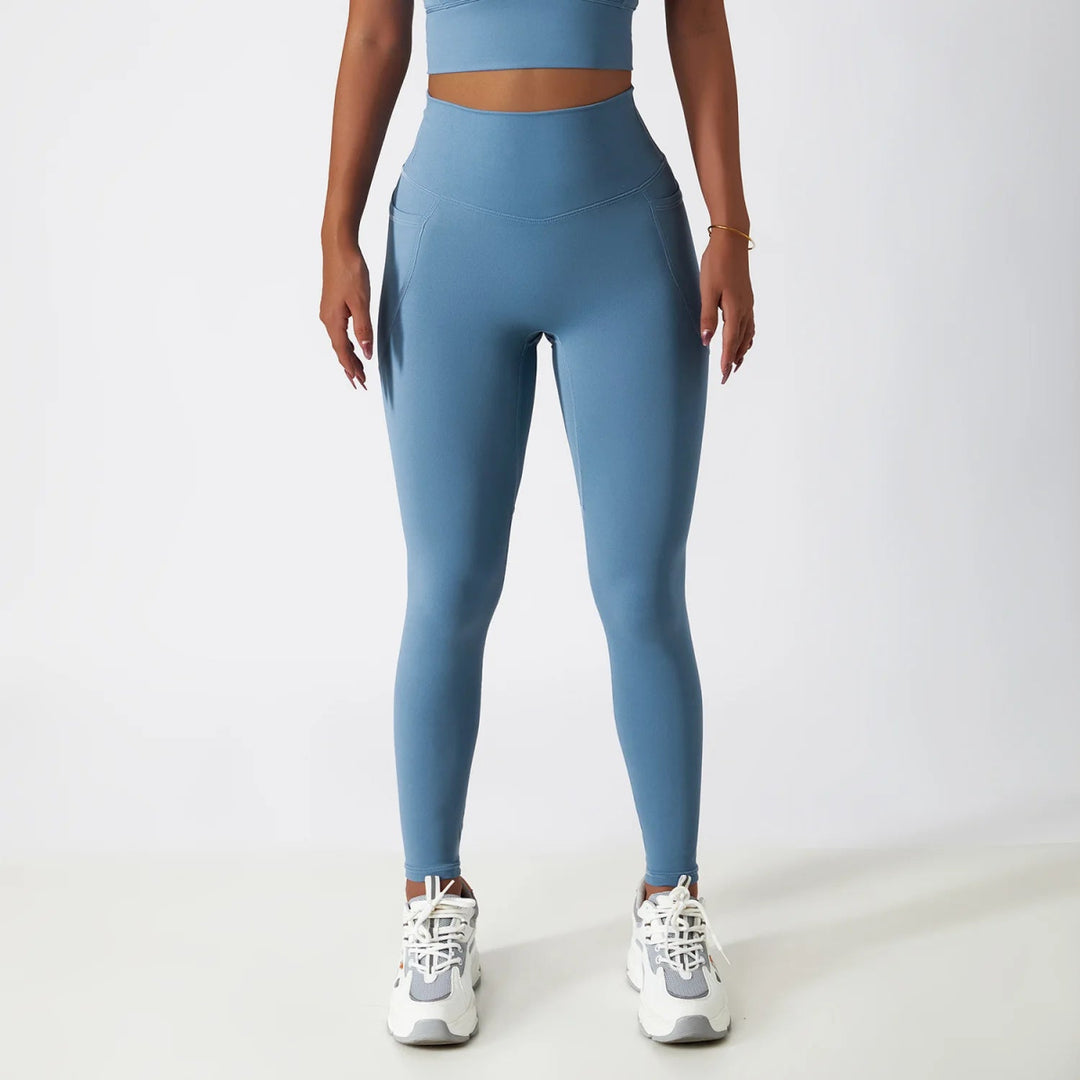 Luni - Legginsy sportowe Błękitny