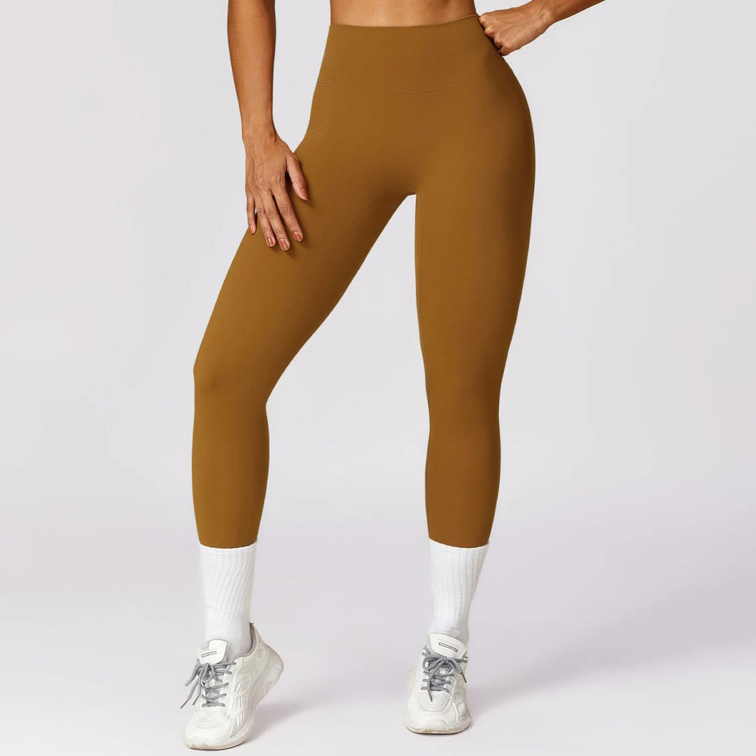 Mevi - Legginsy sportowe Jasnobrązowy