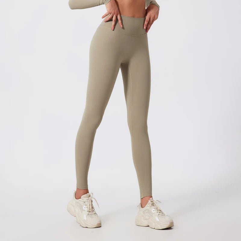 Renu - Legginsy sportowe Khaki
