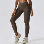 Load image into Gallery viewer, Revy - Legginsy sportowe Ciemnobrązowy
